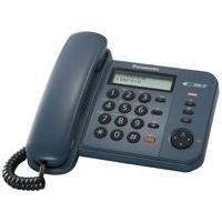 Panasonic KX TS580GC - Telefon mit Schnur mit Rufnummernanzeige/Anklopffunktion - dunkelblau (5025232496112) von Panasonic