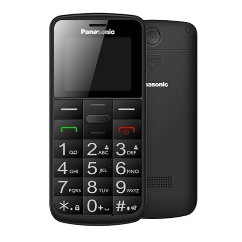 Panasonic KX-TU110EXB, unlocked, Seniorenhandy (Dual-SIM, Kamera, Taschenlampenfunktion, große Tasten, Hörgerätekompatibel, SOS-Funktion), Schwarz von Panasonic