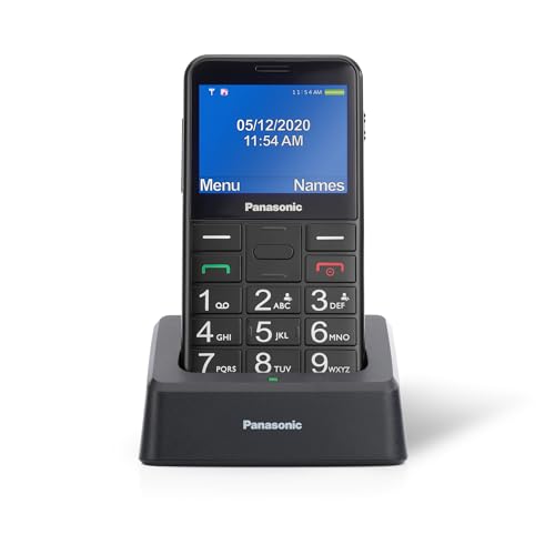 Panasonic KX-TU155EXBN Unlocked 0,03GB Seniorenhandy (SOS-Notfalltaste, Hörgerätekompatibel, Taschenlampenfunktion, große Einzeltasten zur einfachen Bedienung, Farbdisplay 2,3 Zoll) schwarz von Panasonic