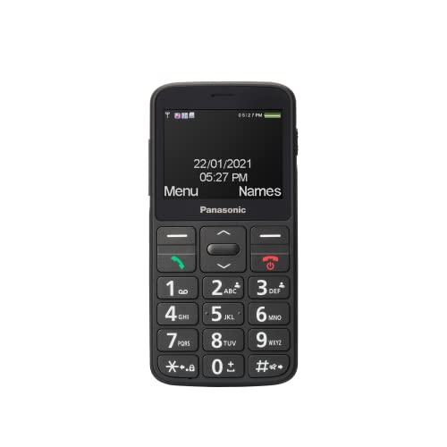 Panasonic KX-TU160EXB Essentials Mobiltelefon für Senioren, SOS-Notruftaste, große Separate Tasten, große Schrift und Nummernanzeige, Schwarz von Panasonic