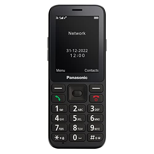 Panasonic KX-TU250EXB 4G Essentials Mobiltelefon, SOS-Notruftaste, Freisprechfunktion, großes Display, Schwarz von Panasonic
