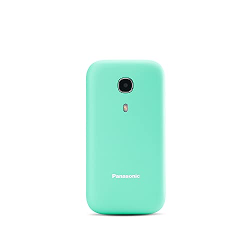Panasonic KX-TU400EXC Seniorenhandy zum Aufklappen ohne Vertrag (SOS-Notruftaste, Taschenlampenfunktion, große getrennte Tasten, große Schrift, kabelloses Gerät), mint von Panasonic