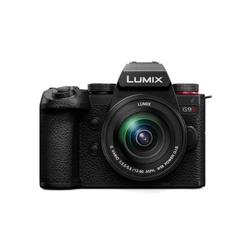Panasonic LUMIX DC-G9M2ME Micro Four Thirds spiegellose Kamera Lumix G Vario 12-60mm F3.5-5.6 Objektiv, 25,2MP, 4K 120p/100p & 5,7K 30p/25p, Phasen-Hybrid-AF, OLED LVF, Bluetooth, Schwarz von Panasonic
