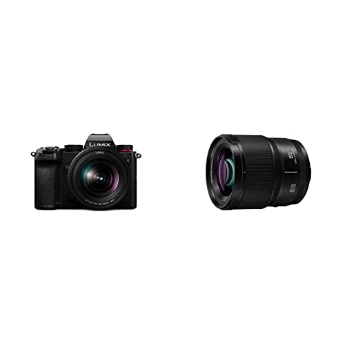 Panasonic LUMIX DC-S5KE-K Systemkamera (24 MP, 4K, Dual I.S, Touchscreen, OLED-Sucher) mit Objektiv R2060E, schwarz & S-S85E LUMIX S Objektiv (85mm, F1.8, Filtergröße 67mm) schwarz von Panasonic
