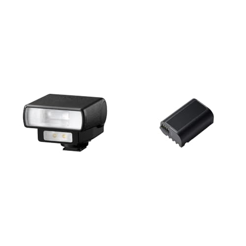 Panasonic LUMIX DMW-FL200L Externes Blitzlicht schwarz & DMW-BLK22E Aufladbarer Lithium Ion Akku, 7.2V, 2.200 mAh (für LUMIX Digitalkamera: DC-S5, G9, GH5, GH5S) von Panasonic