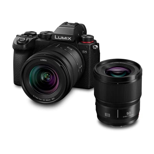 Panasonic LUMIX S DC-S5KCE-EG, Vollformatkamera, Allround-Set mit zwei Objektiven: S-R2060 (20-60 mm, F3,5-5,6) und S-S50 (50 mm, F1,8) von Panasonic