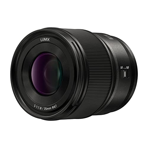 Panasonic LUMIX S Series Kameralinse, 35 mm F1.8 L-Mount Wechselobjektiv für spiegellose Vollformat-Digitalkameras, S-S35, schwarz von Panasonic