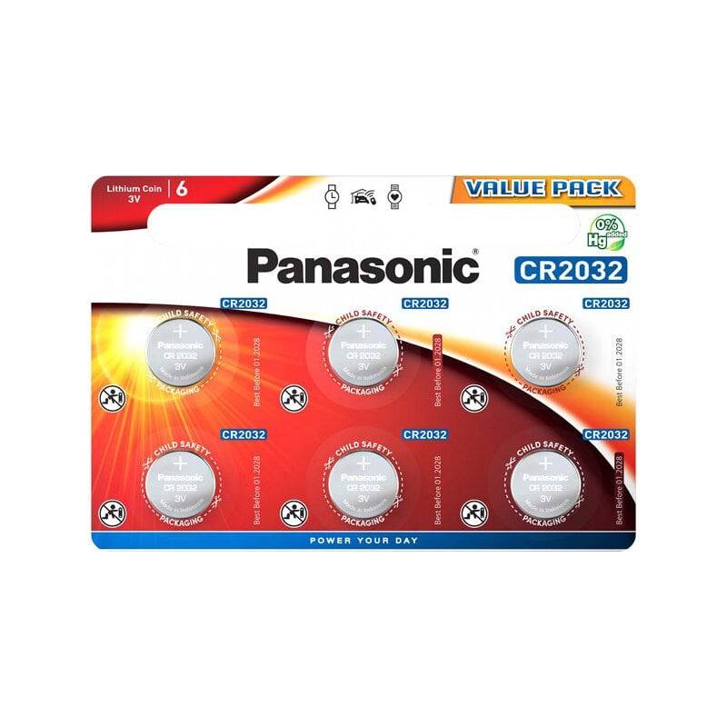 Panasonic Lithium CR2032 6er Blister von Panasonic