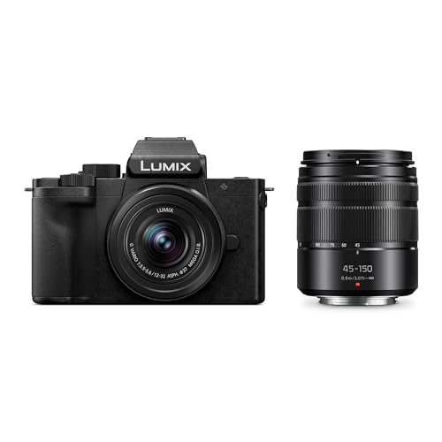 Panasonic Lumix DC-G100DWEGK Micro Four Thirds spiegellose Kamera, Lumix G Vario 12-32 mm F3.5-5.6 & 35-100mm F4-5.6 Objektive, 20,3 MP, 4K 30p/FHD 60 Video, Freiwinkel-Monitor, USB-C-Ladung, Schwarz Panasonic Lumix DC-G100DWEGK Micro Four Thirds spiegellose Kamera, Lumix G Vario 12-32 mm F3.5-5.6 & 35-100mm F4-5.6 Objektive, 20,3 MP, 4K 30p/FHD 60 Video, Freiwinkel-Monitor, USB-C-Ladung, Schwarz von Panasonic
