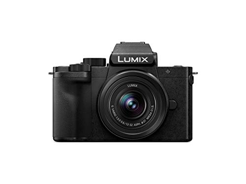 Panasonic Lumix DC-G110KEG-K Systemkamera (20 MP, 4K, Bildstabilisator, Sucher, 7,5 cm Touch, 12-32mm Objektiv, schwarz) von Panasonic