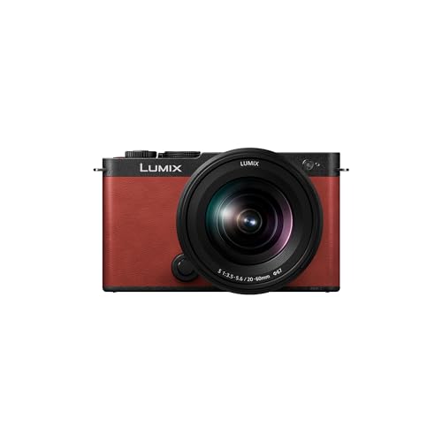 Panasonic Lumix DC-S9KE-R Spiegellose Vollformatkamera, Open Gate Vlogging, 24,2 MP, 6K/4K, 779-Punkt-PDAF, Bildstabilisierung, LUT, 180°-Flexibler-Monitor, 5 GHz WLAN, Rot, 20-60 mm Objektiv Panasonic Lumix DC-S9KE-R Spiegellose Vollformatkamera, Open Gate Vlogging, 24,2 MP, 6K/4K, 779-Punkt-PDAF, Bildstabilisierung, LUT, 180°-Flexibler-Monitor, 5 GHz WLAN, Rot, 20-60 mm Objektiv von Panasonic
