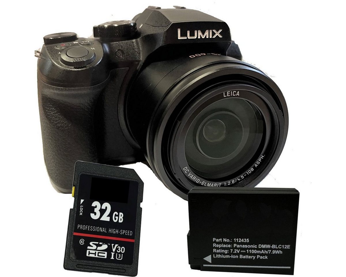 Panasonic Lumix DMC-FZ330 schwarz Set inklusive Ersatzakku und 32 GB S Kompaktkamera von Panasonic