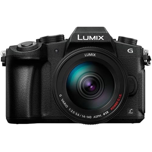 Panasonic Lumix DMC-G80HAEGK DSLM-Kamera, 16 MP MOS-Sensor, 4K-Modi, 5-Achsen-Dual-Image Stabilisator, Post-Fokus, Fokus-Stacking, Objektiv 14-140 mm inklusive, Schwarz von Panasonic