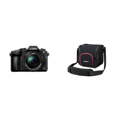 Panasonic Lumix DMC-G81MEG-K Systemkamera (16 MP, 4K, Dual I.S, OLED-Sucher, 7,5 cm Touch, 12-60mm Objektiv, schwarz) & LUMIX DMW-PGH68XEK Systemtasche (geeignet für Panasonic LUMIX G-Serie) schwarz von Panasonic