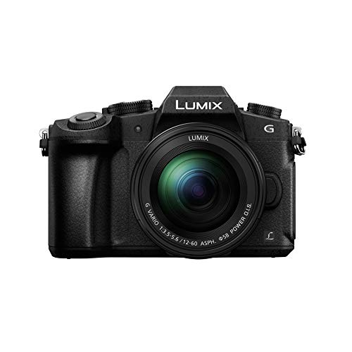 Panasonic Lumix G80M | Hybridkamera Tropicalisierte Kamera + Objektiv Lumix 12-60 mm (Sensor 4/3 16 MP, Dualstab, OLED, Orient-Display, Tact., AF DFD, Video 4K) schwarz – Französische Version von Panasonic