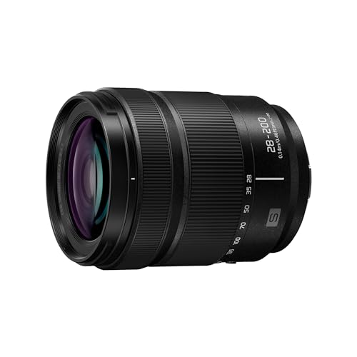 Panasonic Lumix S-R28200E 28-200 mm F4.0-7.1 Makro-OIS-Objektiv, Vollformat-Kameraobjektiv, Weit- bis Telezoomobjektiv, Dual is 2, Staub-/spritzwasser-/frostbeständig, ideal für 4K-Video, Schwarz Panasonic Lumix S-R28200E 28-200 mm F4.0-7.1 Makro-OIS-Objektiv, Vollformat-Kameraobjektiv, Weit- bis Telezoomobjektiv, Dual is 2, Staub-/spritzwasser-/frostbeständig, ideal für 4K-Video, Schwarz von Panasonic