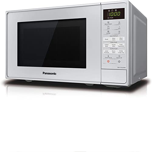Panasonic NN-K18JMMBPQ Mikrowelle mit Grill und Drehteller, 800 W, 1000 W Grill, 5 Leistungsstufen, 9 Auto-Programme, 20 Liter, automatische Abtauung, Silber Panasonic NN-K18JMMBPQ Mikrowelle mit Grill und Drehteller, 800 W, 1000 W Grill, 5 Leistungsstufen, 9 Auto-Programme, 20 Liter, automatische Abtauung, Silber von Panasonic