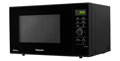 Panasonic NN-SD25HBBPQ Inverter Mikrowelle mit Drehteller & Drehscheibe, 1000 W, 23 Liter, schnelle 30sec Einstellung, x10 "One Touch"-Programme für einfaches Kochen, automatisches Auftauen, von Panasonic