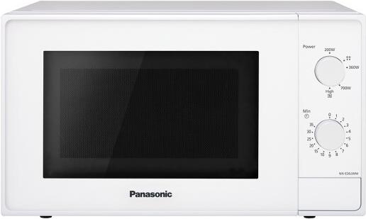 Panasonic NNN-E20JWMEPG Mikrowelle, 20 Liter, Durchmesser der Teller: 25 cm, 800 W, 46 Dezibel, Weiß 26 x 44 x 44 cm (NN-E20JWMEPG) von Panasonic
