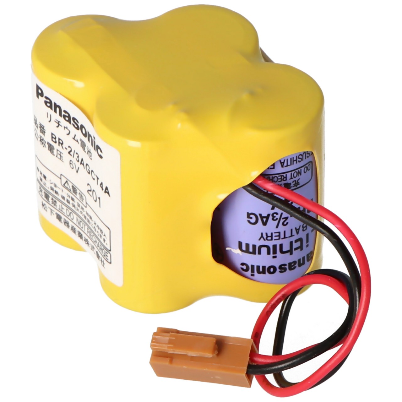 Panasonic Original Lithium Batterie  2400mAh CNC BR-2/3AGCT4A, Fanuc A98L-0031-0025, BR-2/3AG, mit Panasonic Zellen in Erstausrüsterqualität, kein billiger Nachbau von Panasonic