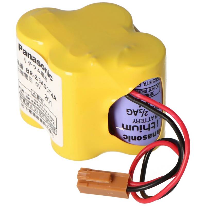 Panasonic Original Lithium Batterie  2400mAh CNC BR-2/3AGCT4A, Fanuc A98L-0031-0025, BR-2/3AG, mit Panasonic Zellen in Erstausrüsterqualität, kein billiger Nachbau von Panasonic