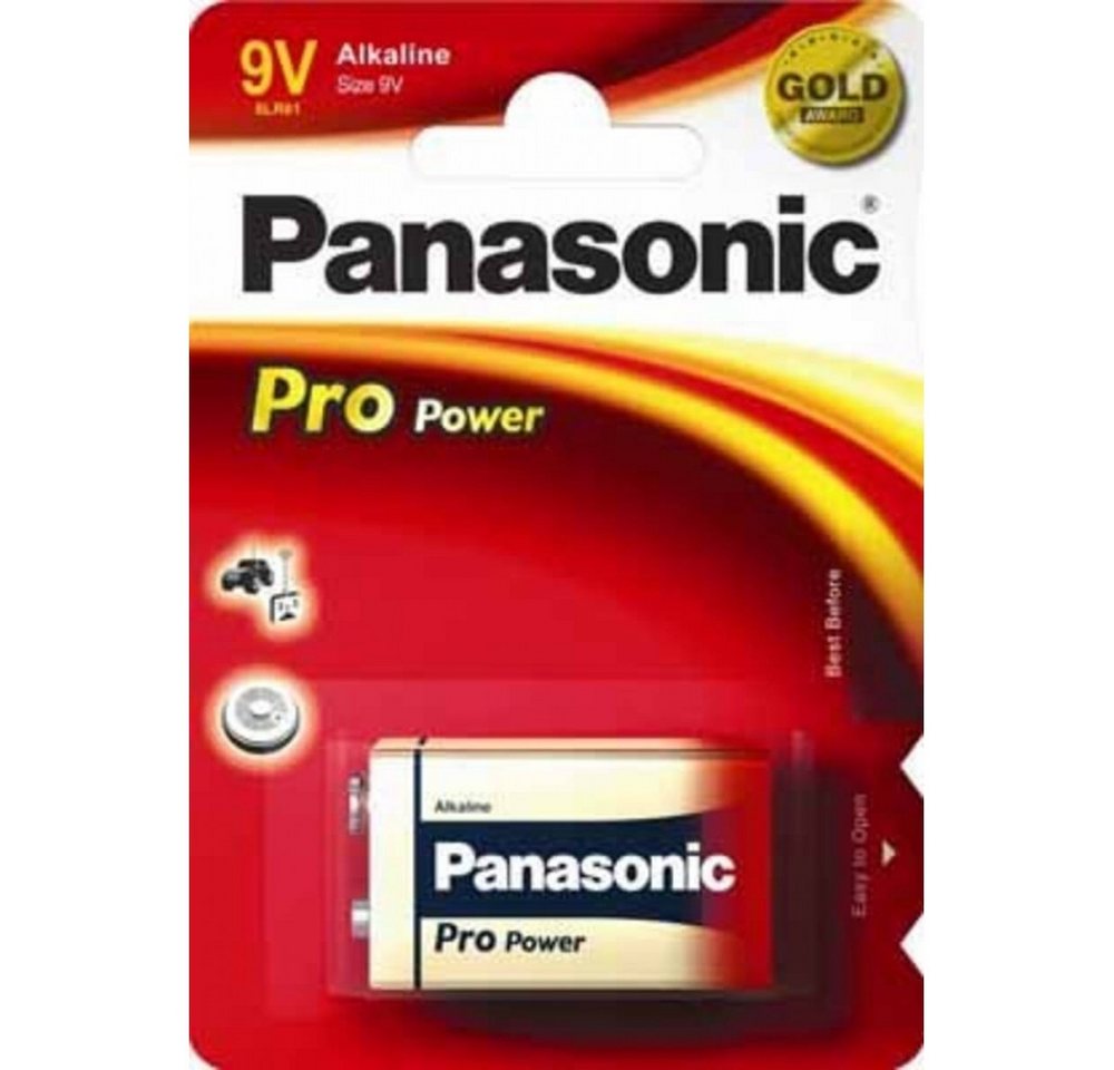 Panasonic Panasonic 6LR61PPG Pro Power 9V Batterie E-Block Batterie, (9V V), Hochwertige Alkaline-Technologie von Panasonic