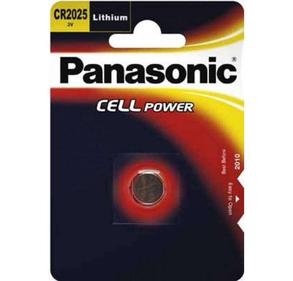 Panasonic Panasonic CR2025 Lithium Batterien 4er Blister Knopfzelle, (3 V V), Hohe Spannung von 3 Volt und lange Lagerfähigkeit von Panasonic