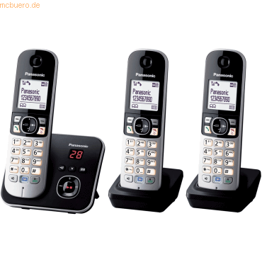 Panasonic Panasonic KX-TG6823GB schwarz Trio mit AB Panasonic Panasonic KX-TG6823GB schwarz Trio mit AB von Panasonic