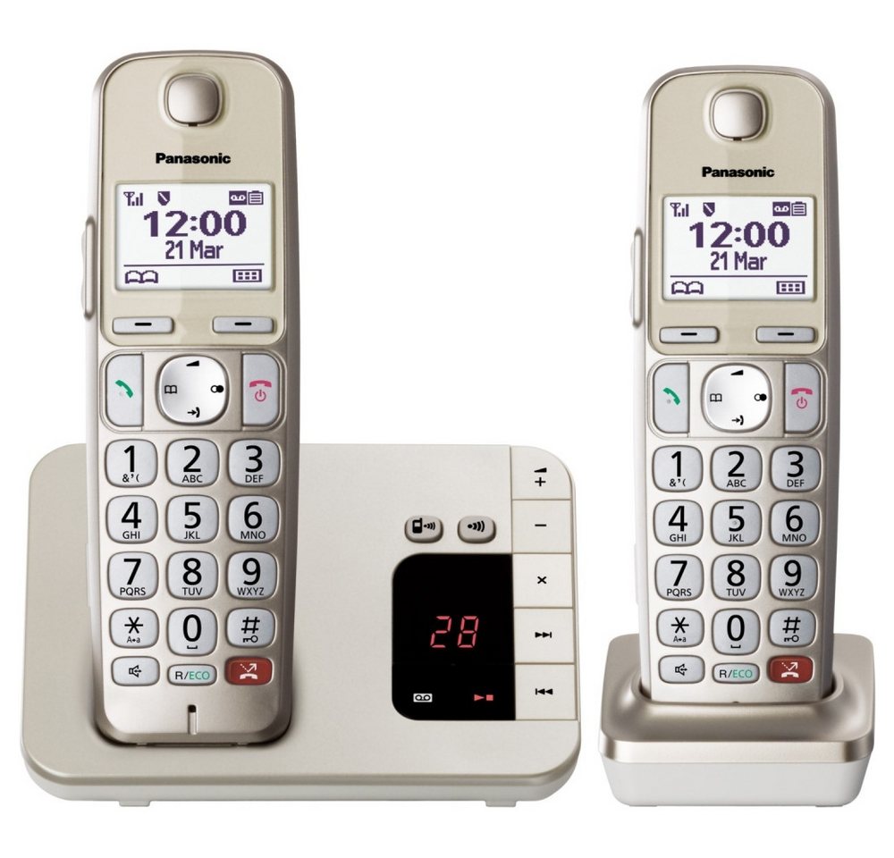Panasonic Panasonic KX-TGE262GN champagner Telefon. Kabelgebundenes Telefon Panasonic Panasonic KX-TGE262GN champagner Telefon. Kabelgebundenes Telefon von Panasonic