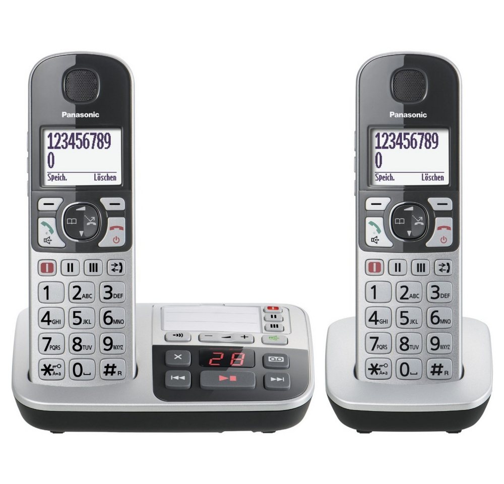Panasonic Panasonic KX-TGE522GS Schnurlostelefon mit AB. Schnurloses Mobilteil (Mobilteile: 2) von Panasonic