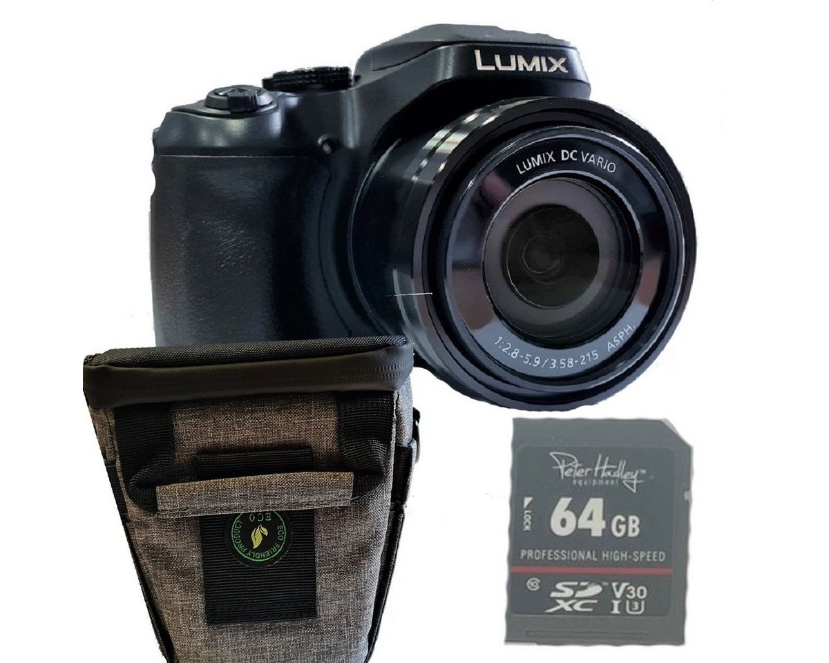 Panasonic Panasonic Lumix DC-FZ83 schwarz + Tasche + 64 GB Kompaktkamera von Panasonic