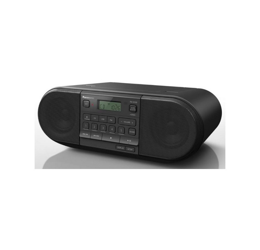 Panasonic Panasonic RX-D550 Boombox im Retrodesign. CD-Radiorecorder (UKW-Radio integriert, 30 Speicherplätze für Lieblingssender, Sleep-Timer) von Panasonic