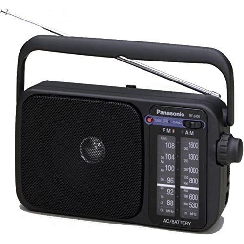 Panasonic RF-2400DEG-K Tragbares Radio mit Griff, Netz- oder Batteriebetrieb schwarz von Panasonic