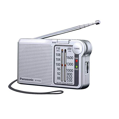 Panasonic RF-P150DEG-S Taschenradio mit Trageriemen, Batteriebetrieb silber von Panasonic