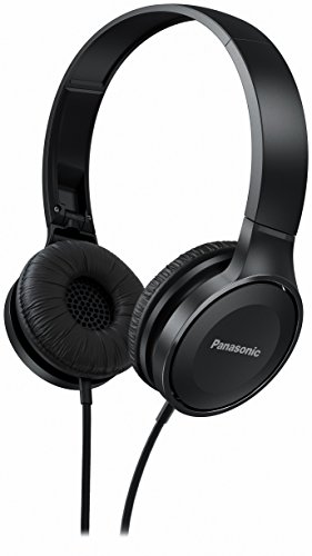 Panasonic RP-HF100ME-K On Ear Kopfhörer - Headset, 10-23.000 Hz, 30 mm Wandler, kompakt zusammenfaltbar, schwarz von Panasonic