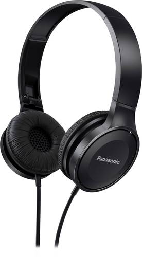 Panasonic RP-HF100ME On Ear Kopfhörer kabelgebunden Schwarz Faltbar, Headset von Panasonic