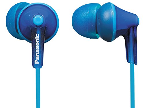 Panasonic RP-HJE125-A In-Ohr-Kopfhörer - DREI Paar Pass-Stücke, 10-24.000 Hz, 1,1 m Kabel, blau von Panasonic