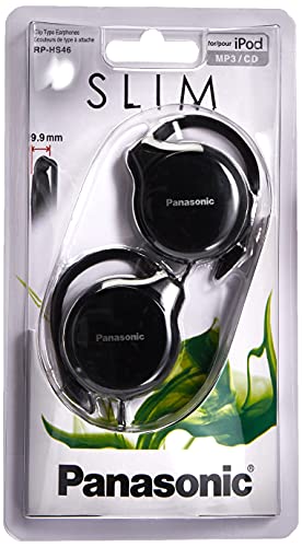 Panasonic RP-HS46-K Clip In-Ear-Kopfhörer - Besonders flach, leicht und angenehm zu tragen, schwarz von Panasonic