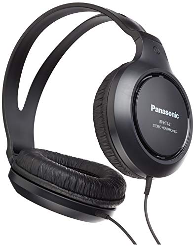 Panasonic RP-HT161E-K Hifi-Kopfhörer - 2 m langes Kabel, 10-27.000 Hz, 30 mm Wandler, schwarz von Panasonic