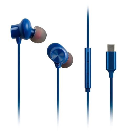 Panasonic RP-TCM225DEA USB-C-Ohrhörer, In-Ear-Ohrhörer, kabelgebundene Kopfhörer mit integriertem Mikrofon & Bedienung, kraftvoller Bass, anpassbare Passform, 1,2 m Kabel, Blaue Panasonic RP-TCM225DEA USB-C-Ohrhörer, In-Ear-Ohrhörer, kabelgebundene Kopfhörer mit integriertem Mikrofon & Bedienung, kraftvoller Bass, anpassbare Passform, 1,2 m Kabel, Blaue von Panasonic