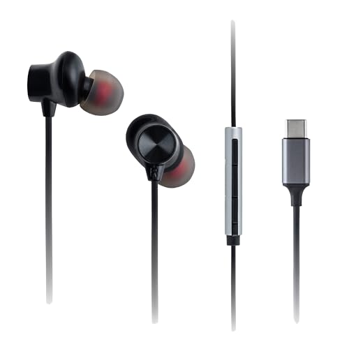 Panasonic RP-TCM225DEK USB-C-Ohrhörer, In-Ear-Ohrhörer, kabelgebundene Kopfhörer mit integriertem Mikrofon & Bedienung, kraftvoller Bass, anpassbare Passform, 1,2 m Kabel, Schwarz Panasonic RP-TCM225DEK USB-C-Ohrhörer, In-Ear-Ohrhörer, kabelgebundene Kopfhörer mit integriertem Mikrofon & Bedienung, kraftvoller Bass, anpassbare Passform, 1,2 m Kabel, Schwarz von Panasonic