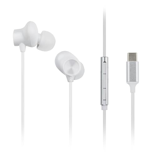 Panasonic RP-TCM225DEW, USB-C-Ohrhörer, In-Ear-Ohrhörer, kabelgebundene Kopfhörer mit integriertem Mikrofon & Bedienung, kraftvoller Bass, anpassbare Passform, 1,2 m Kabel, Weiß Panasonic RP-TCM225DEW, USB-C-Ohrhörer, In-Ear-Ohrhörer, kabelgebundene Kopfhörer mit integriertem Mikrofon & Bedienung, kraftvoller Bass, anpassbare Passform, 1,2 m Kabel, Weiß von Panasonic