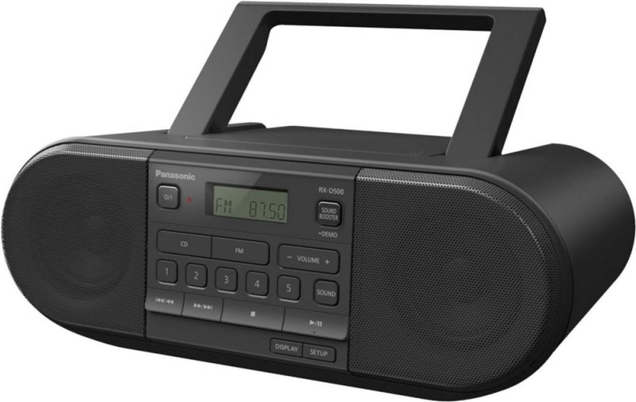 Panasonic RX-D500 - Tragbar - DAB+,FM - Automatisches Tuning - 20 W - Schwer - Weich - Vokal - MP3 (RXD500EG-K) von Panasonic