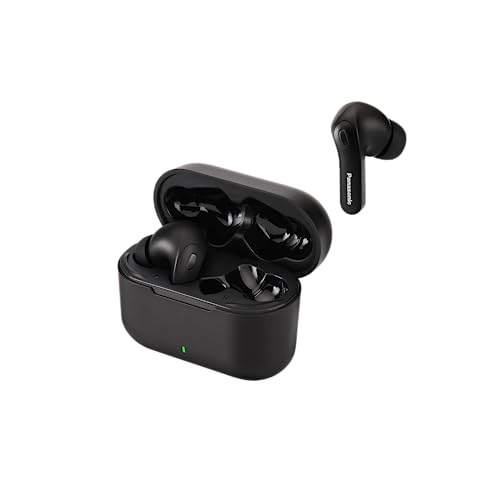 Panasonic RZ-B310WDE-K Kabellose Ohrhörer mit Noise Cancelling, 5.3 Bluetooth, bequemer In-Ear-Kopfhörer, Kopfhörer mit eingebautem Mikrofon, XBS, bis zu 16 Stunden Wiedergabe mit Ladebox, Schwarz von Panasonic