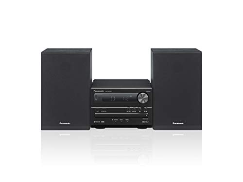 Panasonic SC-PM250BEGK Mikro-HiFi-System mit 2 Kanälen, digitales DAB+-Radio, CD-Player, Bluetooth, USB, hohe Audio-Qualität, satte Bässe und klarer Klang, kompaktes und Elegantes Design, Schwarz von Panasonic