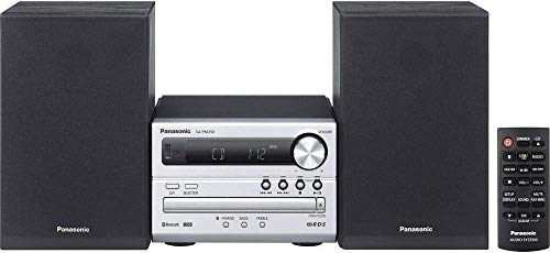 Panasonic SC-PM250EG-S Micro-Hi-Fi-Kompakt-Stereoanlage mit CD-Player, FM-Radio, USB & Bluetooth, 20-W-Lautsprecher, satter Bass & klarer Klang, Silber von Panasonic