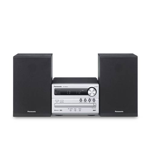 Panasonic SC-PM254EG-S Stereoanlage Bluetooth®, CD, DAB+, UKW, USB, 2 x 10W Schwarz, Silber von Panasonic