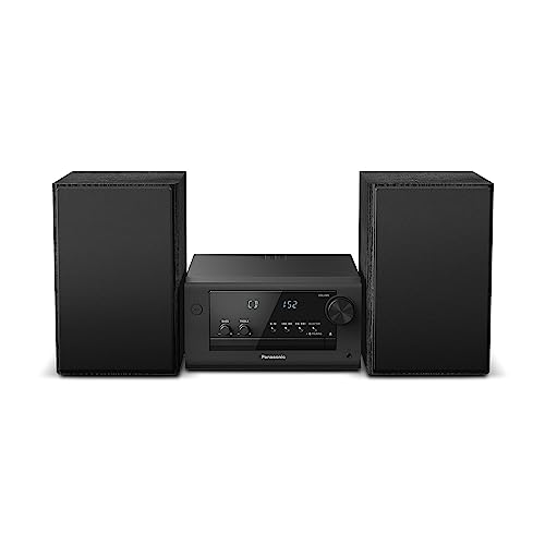 Panasonic SC-PM704EG-K Kompaktes Micro HiFi Stereosystem mit CD, DAB+/FM Radio, USB und Bluetooth, 80W Lautsprechern, Bassregelung, Schwarz von Panasonic