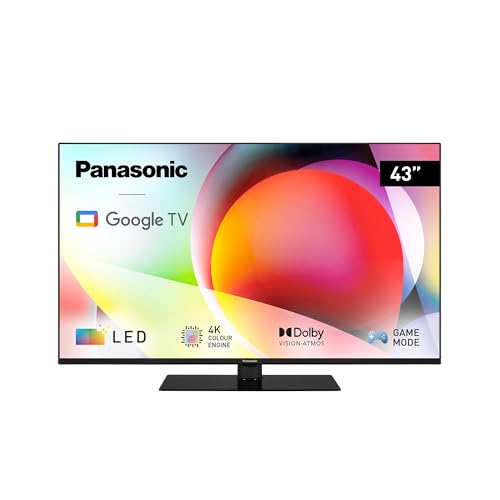 Panasonic TN-43W70AEZ, W70-Serie 43 Zoll 4K Ultra HD LED Smart TV, 2024, Google Assistant, Chromecast, Dolby Vision & Atmos, Gaming-Modus, Bluetooth, für EIN außergewöhnliches visuelles Erlebnis von Panasonic