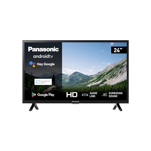 Panasonic TX-24MSW504, 24 Zoll HD LED 2023 Smart TV, Android TV, Surround Sound, Google Assistant, Chromecast, Bright Panel, HD Color Engine, Schwarz von Panasonic